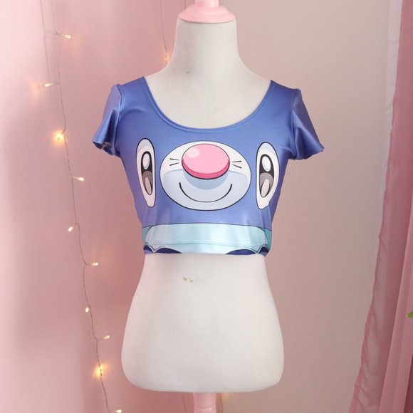 Living Dead Clothing Tops - Living Dead Clothing Pokemon Popplio Crop Top
